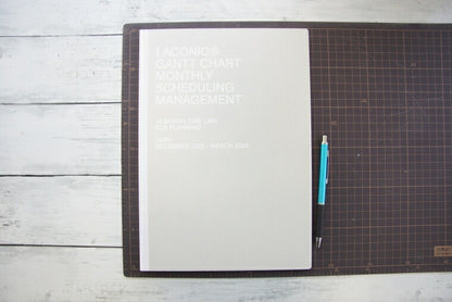 [10% OFF ★ Limited Time Offer] [Mail便送料無料] Diary Schedule Book LACONIC 2023 January Start 2022 December Start Monthly A4 Gantt Chart Craft Chipboard Eto Refill Work Plan Size Diary Timekeeper: 4589988491971