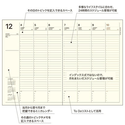 【ＳＡＬＥ価格1000円ﾎﾟｯｷﾘ】LACONIC ﾗｺﾆｯｸ 2024年1月始まり(2023年12月始まり) 手帳 週間ﾊﾞｰﾃｨｶﾙ式(ﾊﾞｰﾁｶﾙ) A5 仕事計画 干支 辰 ﾃﾞｻﾞｲﾝ おしゃれ 大人かわいい 手帳ｶﾊﾞｰ ﾀﾞｲｱﾘｰ  ｽｹｼﾞｭｰﾙ帳 手帳のﾀｲﾑｷｰﾊﾟｰ :4589988479696
