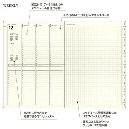 [SALE Price★] LACONIC 2025 (Starts December 2024) Planner A5 VL Vertical Left Work Diary (Zodiac Sign: Snake) - For Work Planning, Stylish, Adult Cute - Diary, Schedule Book, The Time Keeper :4948197023395