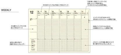 LACONIC ﾗｺﾆｯｸ 2026 2025年 12月始まり 手帳 週間ﾊﾞｰﾃｨｶﾙ式(ﾊﾞｰﾁｶﾙ) A5 A5W ﾜｰｸﾀﾞｲｱﾘｰ ﾀｲﾎﾟｸﾞﾗﾌｨ 年号 ﾊｰﾄﾞｶﾊﾞｰ 十二支 午 干支 24時間対応 仕事計画 ﾀﾞｲｱﾘｰ  ｽｹｼﾞｭｰﾙ帳 手帳のﾀｲﾑｷｰﾊﾟｰ :4948197026433
