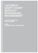 Load image into Gallery viewer, LACONIC 2026 Diary (December 2025 start) Monthly (Block) A5 GM Gantt Chart Monthly Typography One-page spread for a month Work planning Stylish Adult Cute Diary Cover Simple Diary Schedule Book Diary Timekeeper: 4589988481224
