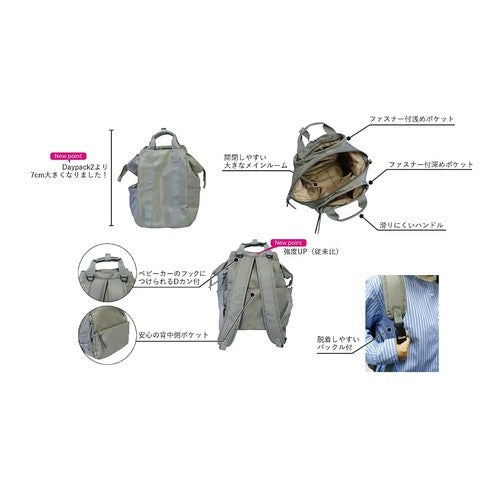 ＃TakeMe 3Layer Daypack Cargo マザーズバッグ リュック レディース :4582365721173