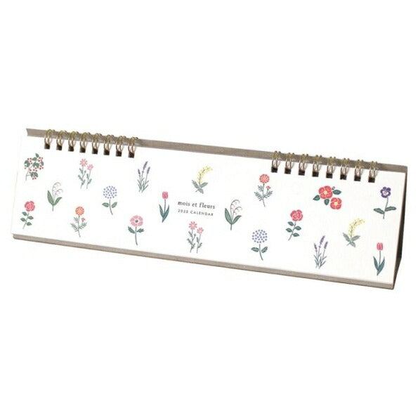 EL COMMUN 2025 January-start Calendar H65 x W250 Desk Ring Type Mois et Fleurs Flower Monday-start MATOKA Design Stylish Adult Cute Schedule Book Timekeeper for Diaries: 4582529513033