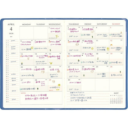 【予約★3月上旬発送】 EL COMMUN ｴﾙｺﾐｭｰﾝ 2026 4月始まり 手帳 月間式(ﾌﾞﾛｯｸ) B6 ﾏﾝｽﾘｰ ｽﾀﾝﾀﾞｰﾄﾞ ﾏﾄｶ MATOKA ｷｬﾗｸﾀｰ ﾃﾞｻﾞｲﾝ おしゃれ 大人かわいい 手帳ｶﾊﾞｰ ﾀﾞｲｱﾘｰ  ｽｹｼﾞｭｰﾙ帳 手帳のﾀｲﾑｷｰﾊﾟｰ :4516278446748
