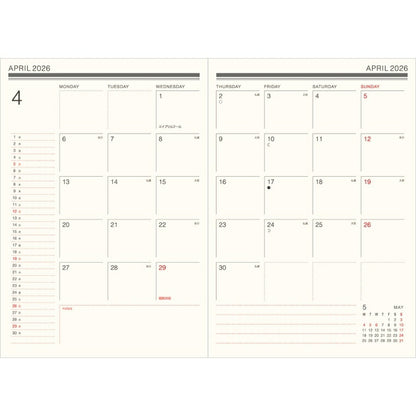【予約★3月上旬発送】 EL COMMUN ｴﾙｺﾐｭｰﾝ 2026 4月始まり 手帳 週間ﾚﾌﾄ式(ﾎﾘｿﾞﾝﾀﾙ) B6 B6ｳｨｰｸﾘｰ ﾚﾌﾄ Point ﾜﾝﾎﾟｲﾝﾄ Schatz ｼｬｯﾂ ﾏﾄｶ MATOKA ｷｬﾗｸﾀｰ ﾃﾞｻﾞｲﾝ おしゃれ 大人かわいい 手帳ｶﾊﾞｰ :9784471731700