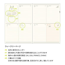 Load image into Gallery viewer, 【予約★3月上旬発送】 EL COMMUN ｴﾙｺﾐｭｰﾝ 2026 4月始まり 手帳 B6 ｳｨｰｸﾘｰ ﾌﾞﾛｯｸ Point ﾜﾝﾎﾟｲﾝﾄ ﾏﾄｶ MATOKA ｷｬﾗｸﾀｰ ﾃﾞｻﾞｲﾝ おしゃれ 大人かわいい 手帳ｶﾊﾞｰ ﾀﾞｲｱﾘｰ  ｽｹｼﾞｭｰﾙ帳 手帳のﾀｲﾑｷｰﾊﾟ :4948197028857
