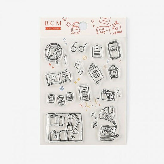 BGM ﾋﾞｰｼﾞｰｴﾑ ｽﾀﾝﾌﾟ ･ ｸﾘｱｽﾀﾝﾌﾟ ﾊｯﾋﾟｰﾗｲﾌ ｽﾀﾝﾌﾟ台 ｲﾝｸ かわいい ｷｬﾗｸﾀｰ 手帳 ｲﾗｽﾄ 6mm 5個 3個 ごほうびｽﾀﾝﾌﾟ　事務　先生  ｽｹｼﾞｭｰﾙ帳 手帳のﾀｲﾑｷｰﾊﾟｰ :4589435513263