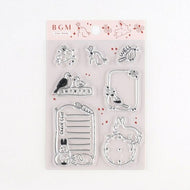 BGM ﾋﾞｰｼﾞｰｴﾑ ｽﾀﾝﾌﾟ ･ ｸﾘｱｽﾀﾝﾌﾟ 記録 森の動物 ｽﾀﾝﾌﾟ台 ｲﾝｸ かわいい ｷｬﾗｸﾀｰ 手帳 ｲﾗｽﾄ 6mm 5個 3個 ごほうびｽﾀﾝﾌﾟ　事務　先生  ｽｹｼﾞｭｰﾙ帳 手帳のﾀｲﾑｷｰﾊﾟｰ :4589435513386