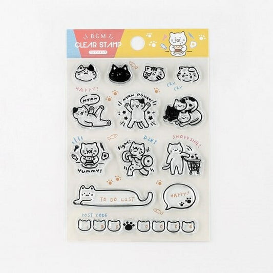 BGM ﾋﾞｰｼﾞｰｴﾑ ｽﾀﾝﾌﾟ ･ ｸﾘｱｽﾀﾝﾌﾟ ﾈｺﾗｲﾌ ｽﾀﾝﾌﾟ台 ｲﾝｸ かわいい ｷｬﾗｸﾀｰ 手帳 ｲﾗｽﾄ 6mm 5個 3個 ごほうびｽﾀﾝﾌﾟ　事務　先生  ｽｹｼﾞｭｰﾙ帳 手帳のﾀｲﾑｷｰﾊﾟｰ :4589435513393