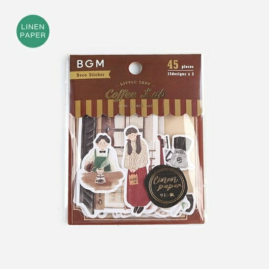 BGM ﾋﾞｰｼﾞｰｴﾑ ｼｰﾙ ･ ﾘﾄﾙｼｮｯﾌﾟ･珈琲屋 ﾌﾚｰｸｼｰﾙ 文具女子 ﾘﾈﾝｼｰﾙ ｼｰﾙ帳 　フレークシール  ｽｹｼﾞｭｰﾙ帳 手帳のﾀｲﾑｷｰﾊﾟｰ :4589435522333