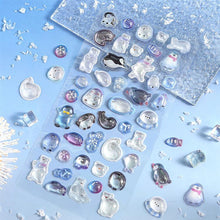 画像をギャラリービューアに読み込む, ＃氷雪 BGM きゅるるんシール vol.3 シール 立体シール ぷっくり 3D ラメ キラキラ かわいい :4589435528168
