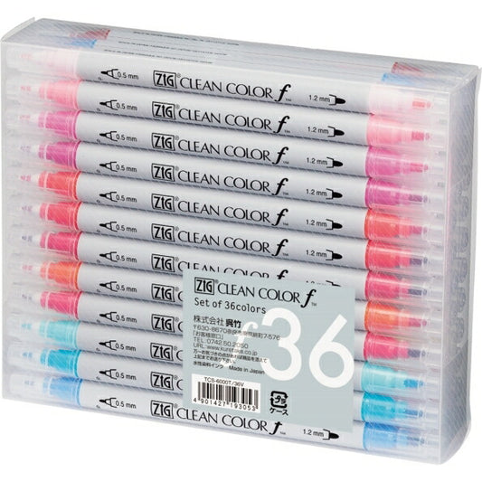 KURETAKE 呉竹精昇堂 筆記具 ･ ZIG ｸﾘｰﾝｶﾗｰf 36V ﾄﾞｯﾄ ｶﾗｰﾍﾟﾝ ｻｲﾝﾍﾟﾝ 水性 ﾃﾞｺ ｾｯﾄ 8色 ｶﾗﾌﾙ ﾏｰｶｰ ｽｹｼﾞｭｰﾙ帳 手帳のﾀｲﾑｷｰﾊﾟｰ :4901427263428
