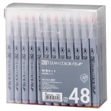 画像をギャラリービューアに読み込む, ＺＩＧ クリーンカラー ＦＢ ４８Ｖ 呉竹(Kuretake) Zig :4901427281347
