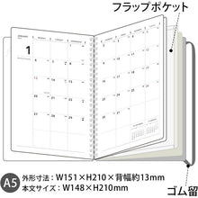 画像をギャラリービューアに読み込む, ＃ＦＯＢＡ５ＷＲダイアリー（Ｍ）黒２０２５ 極東ﾉｰﾄ(株) :4901470037922
