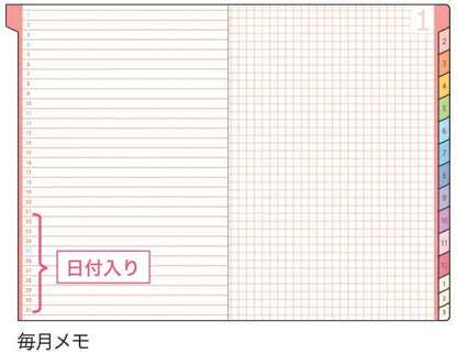 【SALE価格★1000円ポッキリ】KUTSUWA ｸﾂﾜ 2026 2025年 12月始まり 手帳 月間式(ﾌﾞﾛｯｸ) B6 ｶﾗｰｲﾝﾃﾞｯｸｽ手帳 ﾌﾗﾜｰ ｵﾚﾝｼﾞ ﾘｰｽ ﾗﾍﾞﾝﾀﾞｰ ｶﾌｪ 休日 ﾘｰｽ 2026年 1月始まり 対応　ｲﾝﾃﾞｯｸｽ 大人かわいい  ｽｹｼﾞｭｰﾙ帳 :4901478084737
