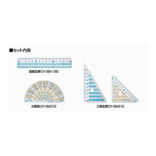 ＃定規セット（再生ＰＥＴ樹脂製） ｺｸﾖ(株) :4901480213507