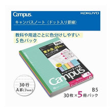 画像をギャラリービューアに読み込む, キャンパスノート５色ドット・カラーＡ罫 campus
