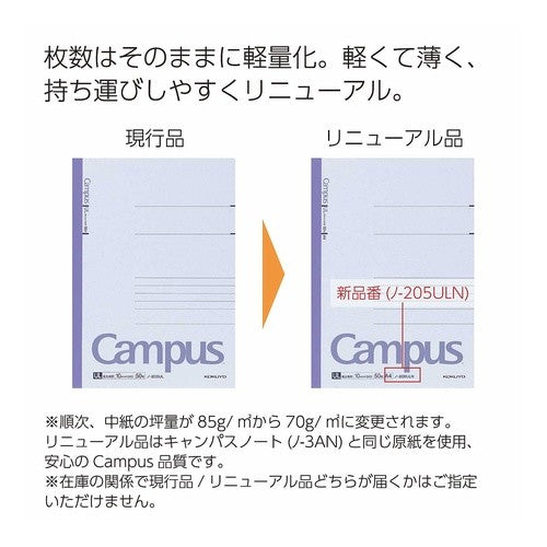 ＃キャンパスノート　１号　５０枚　極太横罫 ｺｸﾖ(株) :4901480248738
