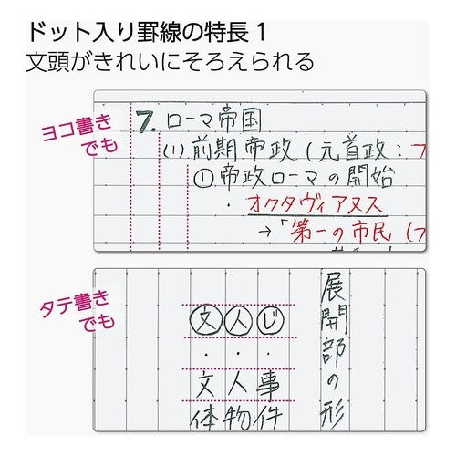 キャンパスノート（ドット罫・カラー）Ａ罫 campus