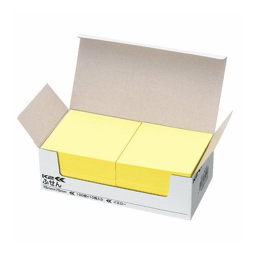 ＃ふせん＜Ｋ２＞７５×７５ｍｍイエロー１００枚×１０冊 ｺｸﾖ(株) :4901480310503