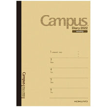 Load image into Gallery viewer, Notebook 2022 KOKUYO 2022 January Start Notebook Weekly Left (Horizontal) B6 Campus Diary Weekly Horizontal Adult Cute Stylish Cute Character Notebook Cover Diary Size Schedule Book Timekeeper for Notebooks: 4901480371429

