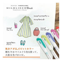 Load image into Gallery viewer, ＃マイルドライナーブラッシュＭイエロー ゼブラ(ZEBRA) --- マイルドライナーブラッシュ インク色:マイルドイエロー WFT8-MY : Mild liner brush M yellow :4901681424757
