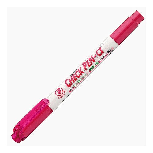 ＃チェックペン　α　ピンク ゼブラ --- チェックペン アルファ 水性マーカー ピンク WYT20-P 【まとめ買い10本セット】 : Check pen α pink :4901681455478