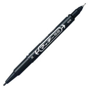 ＃マッキー極細　ブラック ゼブラ --- マッキー 極細 0.5mm ツイン 黒 【10本セット】 : Mackie extra fine black :4901681503513