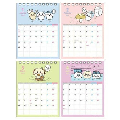 SUN-STAR ｻﾝｽﾀｰ文具 2024年1月始まり ｶﾚﾝﾀﾞｰ A6 ﾃﾞｽｸｶﾚﾝﾀﾞｰﾒｯｾｰｼﾞ付 PEATNUTS ｽﾇｰﾋﾟｰ ちいかわ ﾑｰﾐﾝ たべっ子どうぶつ ﾆﾆﾋﾟｰ ﾌﾟﾘｷｭｱ 公式 ちびｷﾞｬﾗﾘｰ ｽｹｼﾞｭｰﾙ帳  ｽｹｼﾞｭｰﾙ帳 手帳のﾀｲﾑｷｰﾊﾟ :4901770622996
