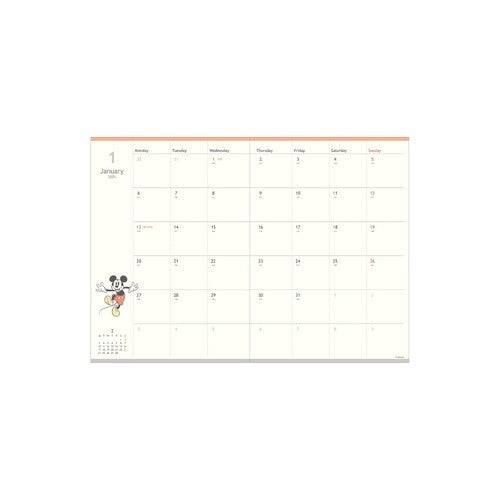 ＃手帳月間Ｂ６　ミッキー＆フレンズ サンスター文具(株) :4901770749891