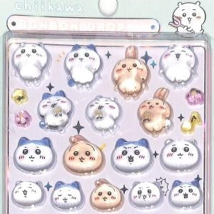 ＃ﾎﾞﾝﾎﾞﾝﾄﾞﾛｯﾌﾟ ｼｰﾙ ﾁｲｶﾜ × ﾊﾁﾜﾚ× ｳｻｷﾞ キャラクター グッズ デコレーション ぷっくり 立体シール かわいい サンスター文具(株) :4901770777160