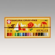 ＃クレパス太巻１６色（ゴム紐付） サクラクレパス --- クレパス 16色 ゴムバンド付き LP16R : 16 colors of crepas thick rolls (with rubber string) :4901881142857