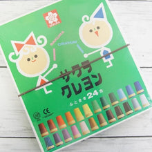 画像をギャラリービューアに読み込む, ＃クレヨン太巻２４色（ゴム紐付） サクラクレパス --- クレヨン 24色 LY24R : Crayon thick roll 24 colors (with rubber string) :4901881152375
