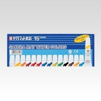 画像をギャラリービューアに読み込む, ＃マット水彩１５色ラミネートチューブ入 サクラクレパス --- 絵の具 マット水彩 ラミネートチューブ 15色セット EMW15 : Matte watercolor 15 colors in laminated tube :4901881834523
