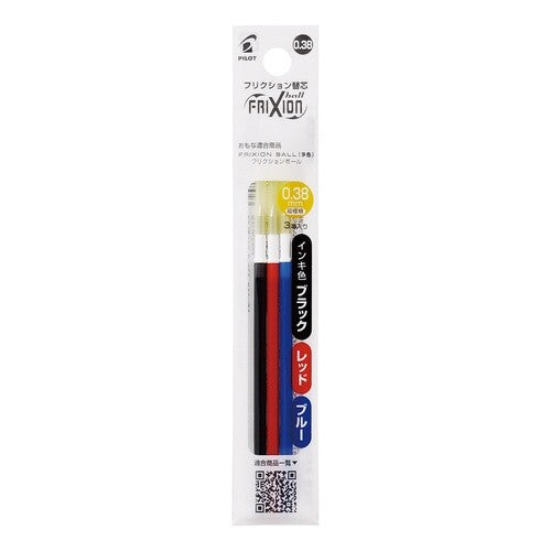 ＃フリクション ＃ﾌﾘｸｼｮﾝ多色･ｽﾘﾑ用 替芯3本 0.38mm 3色 --- : friction Friction multicolor/slim refill 3 pieces 0.38mm 3 colors :4902505495823