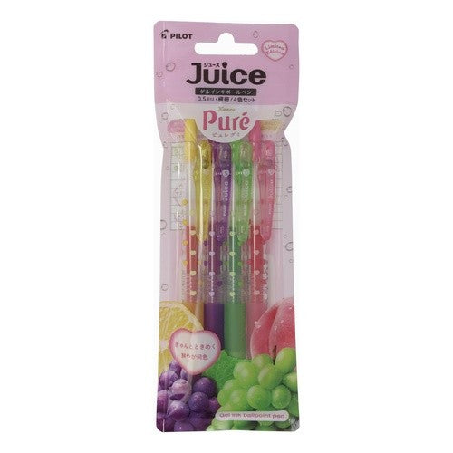 ＃筆記具(ボールペン) パイロット(Pilot) --- PILOT ゲルボールペン ピュレグミコラボ ジュース 0.5mm ピュレグミ4色セット CY/GR/AG/BP LJUEFPU264C パイロット : Writing implements (ballpo : Writing implements (ballpoint  :4902505691669