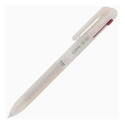 ＃カルム3色ボールペン05 シアーベージュ軸 : ぺんてる(株) : Callum 3-color ballpoint pen 05 sheer beige shaft : 4902506426963