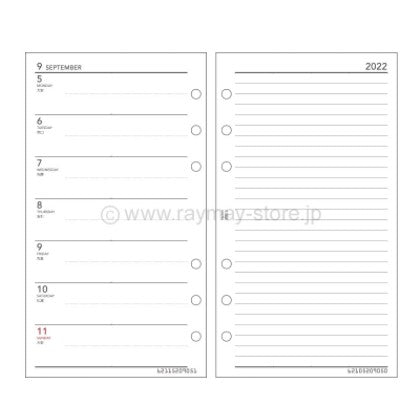 RAYMAY ﾚｲﾒｲ 2022年1月始まり ｼｽﾃﾑ手帳ﾘﾌｨﾙ ﾊﾞｲﾌﾞﾙ(6穴) ｷｰﾜｰﾄﾞ 聖書 週間2 月間+1週間 6穴 a4 a5 m5 日付入り ﾚﾌｨﾙ  ｽｹｼﾞｭｰﾙ帳 手帳のﾀｲﾑｷｰﾊﾟｰ :4902562489230