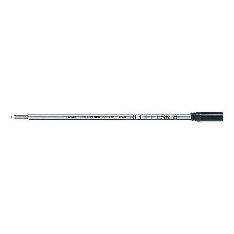 #SK-8# Black Uni Mitsubishi Pencil Ballpoint Pen Refill 0.8 Black SK8.24 5 pieces | SK-8 black :4902778108024