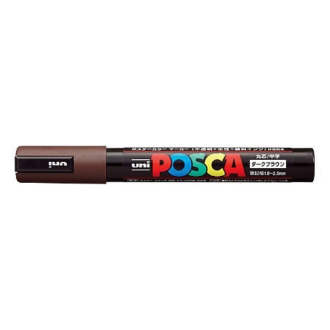 ＃ポスカ　ＰＣ－５Ｍ　ダークブラウン　２２ --- : Posca PC-5M Dark Brown 22 :4902778208205