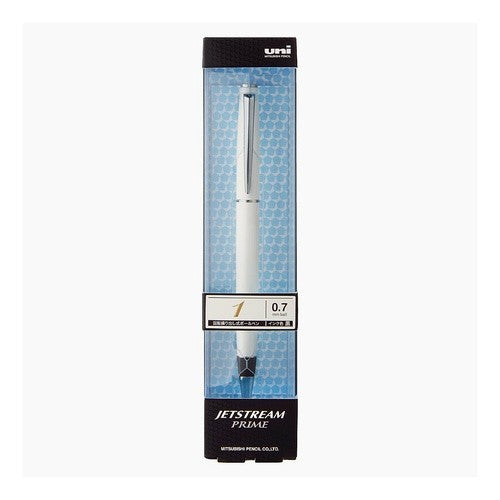 ＃三菱鉛筆 油性ボールペン ジェットストリームプライム 回転繰り出し式 パールホワイト 0.7 mm 三菱鉛筆(株) :4902778232002
