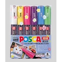 #Posca #PC-1M 6 Colors Mitsubishi Pencil Co., Ltd. --- Mitsubishi Pencil Water-based Sign Pen Uni Posca Extra Fine 6 Colors PC1M6C Mitsubishi Pencil | Mitsubishi Pencil Posca PC-1M 6 colors :4902778654071