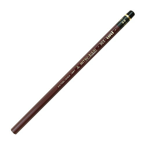 ＃ハイユニ　9B --- uni MITSUBISHI 鉛筆 ハイユニ【9B】1本 HU9B単品 : High Uni 9B :4902778903193