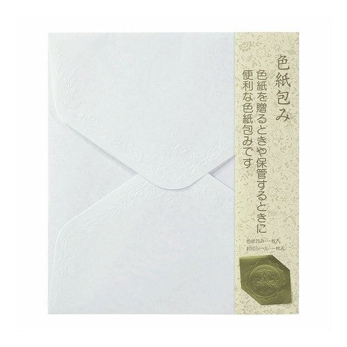カラー色紙包み  白