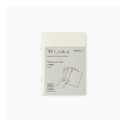 ＃ＭＤノート　ライト＜Ａ７＞　横罫　３冊組 : (株)ミドリ : MD notebook light <A7> horizontally ruled 3-book set : 4902805152822