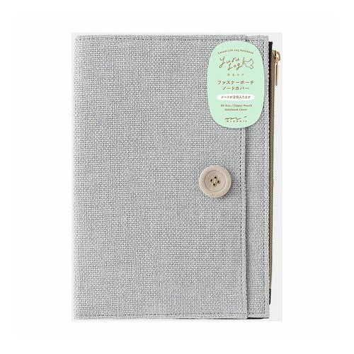 ＃ノートカバー<B6>ゆるログ布グレー : (株)ミドリ : Notebook cover<B6>Yurulog cloth gray : 4902805153690 :4902805153690