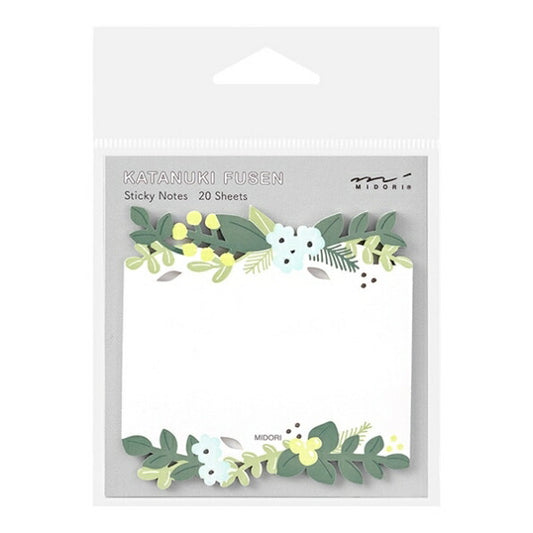 MIDORI Designphil Midori Notebook Accessories, Die-Cut Leaf Pattern Sticky Notes, Post-it Notes, Cute, Stylish, Speech Bubble, Small, Character, Memo Pad, Planner, Notebook Timekeeper: 4902805190749
