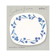 Load image into Gallery viewer, MIDORI Designphil Midori Notebook Accessories - See-through Blue Floral Pattern Sticky Notes, Post-it Notes, Cute and Stylish Speech Bubble Small Character Notepad, Schedule Book, Notebook Timekeeper: 4902805190817
