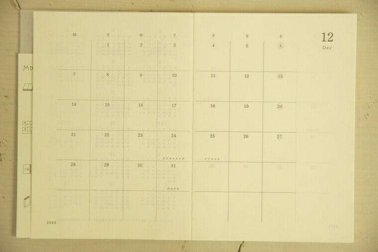 [30% OFF - Limited Time Offer] DESIGNPHIL MIDORI MD Notebook Diary (A6, Monthly Block, December 2020 Start) - Schedule Book - Timekeeper of Notebooks :4902805278362