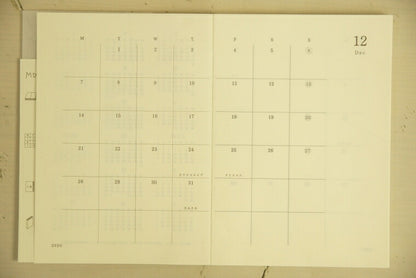 [30% OFF - Limited Time Offer] DESIGNPHIL MIDORI MD Notebook Diary (A6, Monthly Block, December 2020 Start) - Schedule Book - Timekeeper of Notebooks :4902805278362